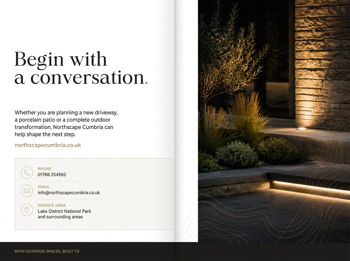 Brochure page: Begin with a conversation