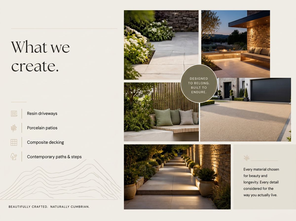 Brochure page: What we create